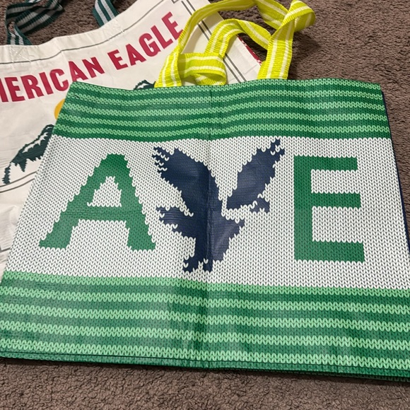 Set of  2 AE Shoppers Totes-Made from Recycled Plastic Bottles - Picture 2 of 13